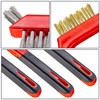Small Wire Brush Set, Wire Brushes for Cleaning Rust Removal,