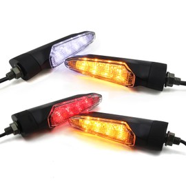 DEMYPROX Universal High Brightness Motorcycle LED Turn Signal Light + Day Light Kit for Yamaha MT-09 for Kawasaki Z800 for Suzuki GSX for Honda CBR1000 CBR600