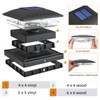 APONUO 8 Pack Fence Post Solar Lights, 2 Modes(Warm/Cool Light)