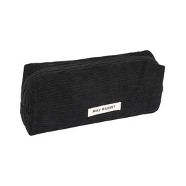 Federmäppchen Aesthetic,school klein mädchen kinder cute pencil cord mäppchen schreibwaren,teenager girl stifte case federtasche stiftemäppchen für schule kleines cordstoff etui federmappe(Schwarz)