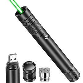 Dinsom 710 USB Light Built-in Charging Ultra Bright Strong Long Distance Green Beam with Multifunction Star-Light for Outdoor Sporting Indoor Meeting Teaching Festival Gaming and Entertainment