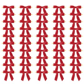 MORSUNBELA Red Bows Small Decorative Wedding Gift Bows Bow Gift for Birthday Communion Christmas Party Favours Pack of 50 Red
