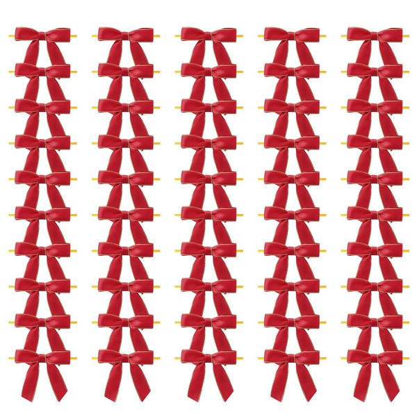 MORSUNBELA Red Bows Small Decorative Wedding Gift Bows Bow Gift