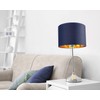 Contemporary and Chic Midnight Blue Cotton 10" Table or Pendant