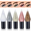 Ingzy Flüssiger Eyeliner mit Glitzer, Metallic-Eyeliner, glitzernd, weiß, silberfarben, goldfarben,