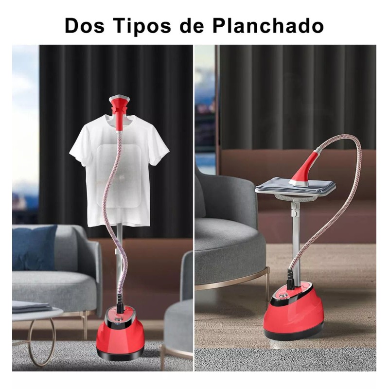 Monbelle Plancha De Vapor Vertical Con Pedestal 1800w 10 Niveles,rojo