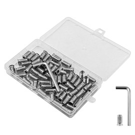 NUZAMAS 60 Pcs Screw-In Nut M6 x 20 Sockets Threaded Insert Wood Furniture Threaded Bushing Nuts with Hex Wrenche Stainless Steel Screw Set