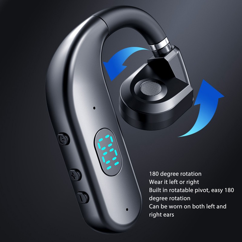 Bluetooth Headset BT 5.3 Noise Cancelling HD Calls Long Battery