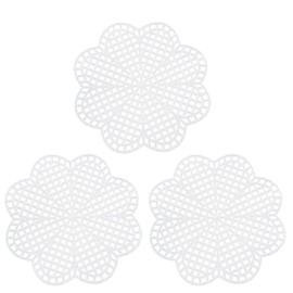 JCBIZ Lona de plástico, 10 piezas con forma de flor de ciruela, 78 mm x 1 mm, para manualidades, bordado, punto de cruz, proyecto de punto y ganchillo