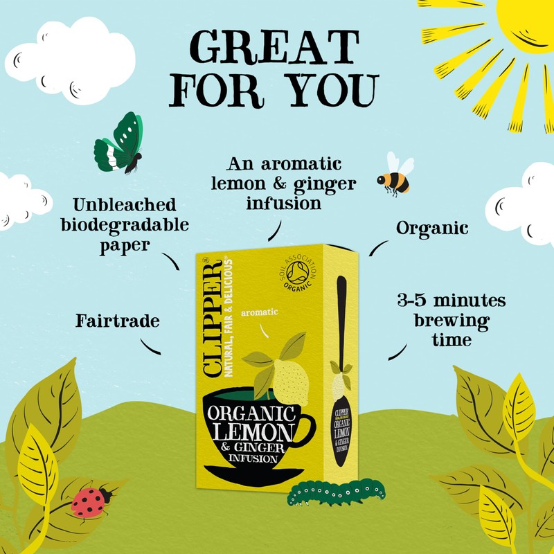 Clipper Lemon & Ginger Tea 20 Bags