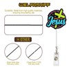 Let Me Tell You About My Jesus Badge Holder Retractable