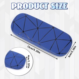 JANYUN Glasses Case, Hard Case Portable Glasses Case Hard Shell Glasses Case for Men and Women, Pink, blue, green, purple