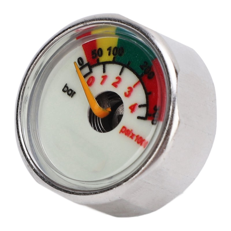 Pony Bottle Pressure Gauge Air Diving Cylinder Oxygen Tank Stainless