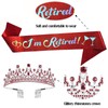 ALRBE TIN Retirement Sash and Crown Kit Retirement Party Supplies