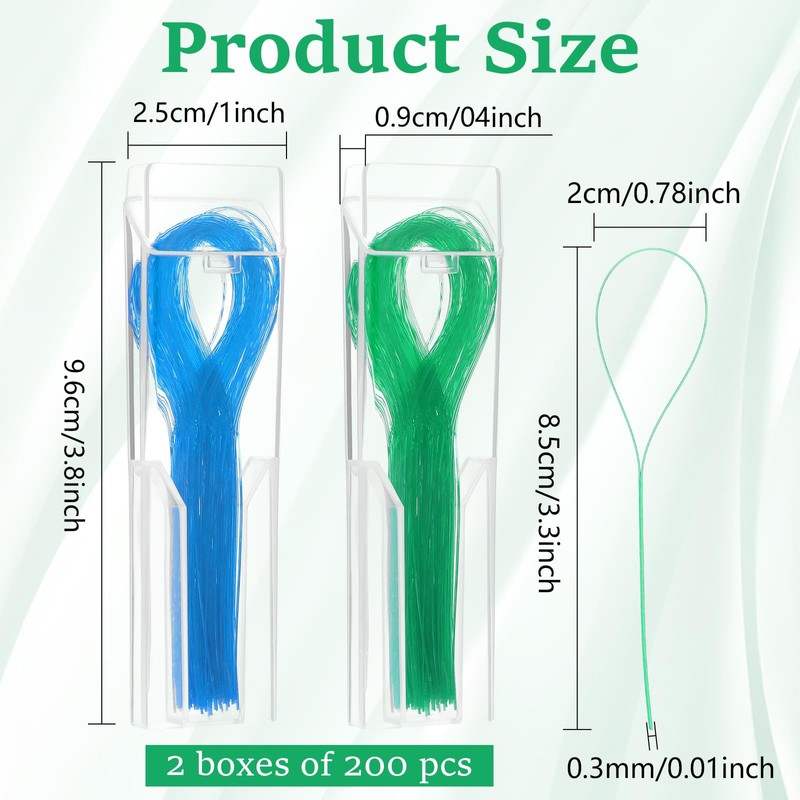 200 Count Floss Threader,Floss for Braces Bridge Flossers for Adults