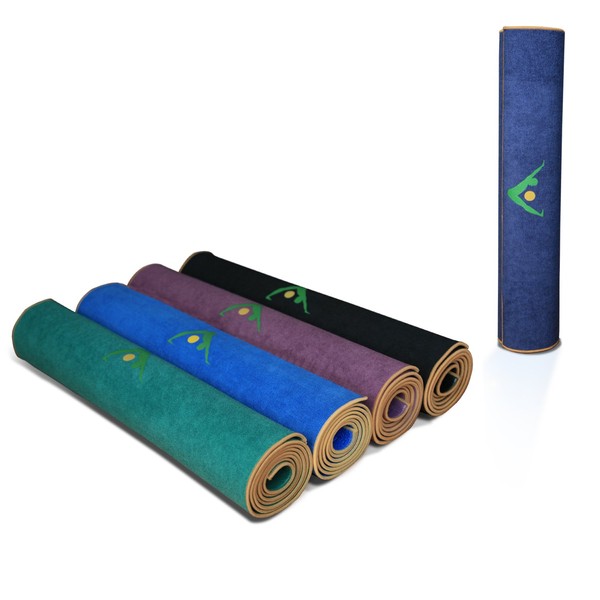 Aurorae Non Slip 2-in-1 Yoga Mat with Integrated Towel, 72-Inch