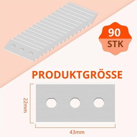 Flintronic Pack of 90 Ceramic Hob Scraper Replacement Blades, Scraper Blades
