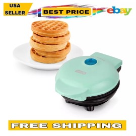 DASH Mini Maker Aqua - Non-Stick 4 Inch Waffle Hash Brown Keto Chaffle