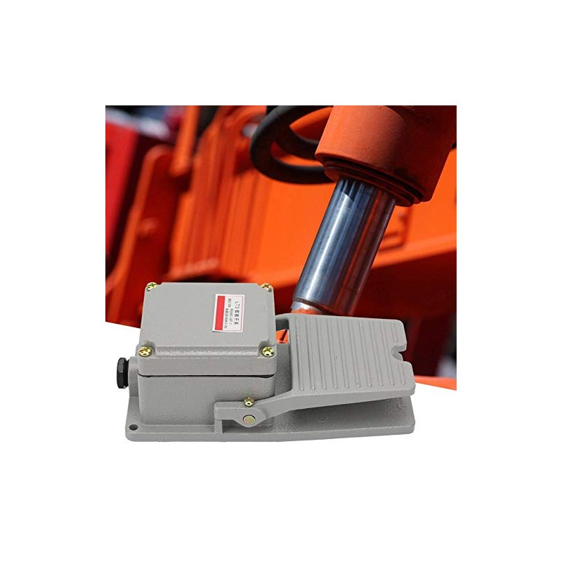 Industrial Foot Switch, AC 250V 15A Momentary Metal Foot Pedal