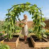 Tall Garden Arch Trellis for Climbing Plants, 87in Tall Metal