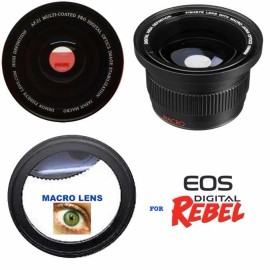VIVITAR/BePro FOR Canon 49MM WIDE ANGLE + MACRO LENS FOR CANON EOS M200 MIRRORLESS DSLR WITH 15-45MM