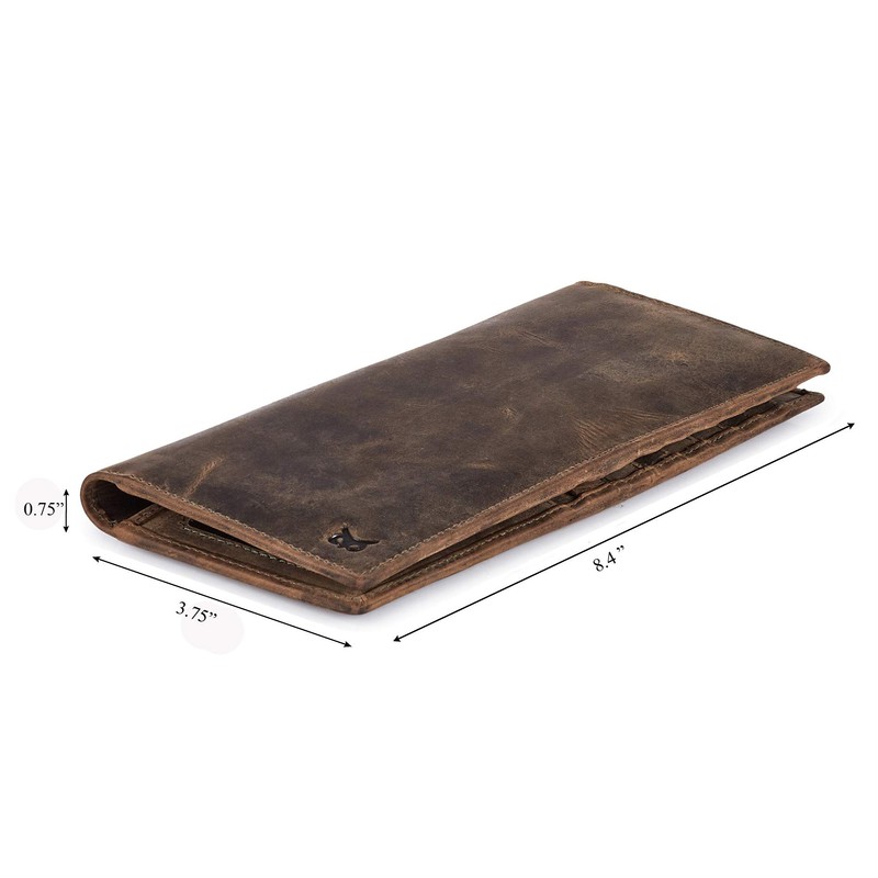 Wise Owl Stylish Bifold Long Slim Wallets - Real Leather