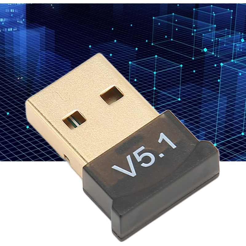 USB Bluetooth Adapter, Mini Bluetooth 5.1 Dongle Receiver, Built-in Antenna,