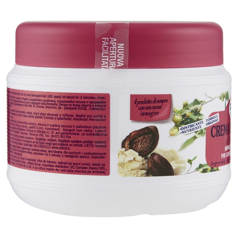 milmil Crema Rigenerante Burro di Carite Hair Mask 500 ml