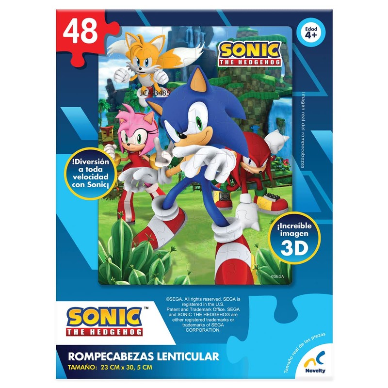 Novelty Corp - Rompecabezas 3D de Sonic, Rompecabezas para Niños,
