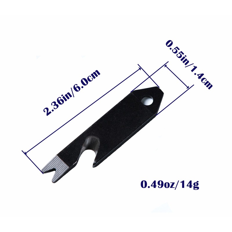 EDC Pry Bar, Mini Keychain Multi-Function Tool, All-Steel, Sandblasted Finish