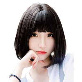 TefuRe D-3079DBR Short Bob Wig, Small Face Wig