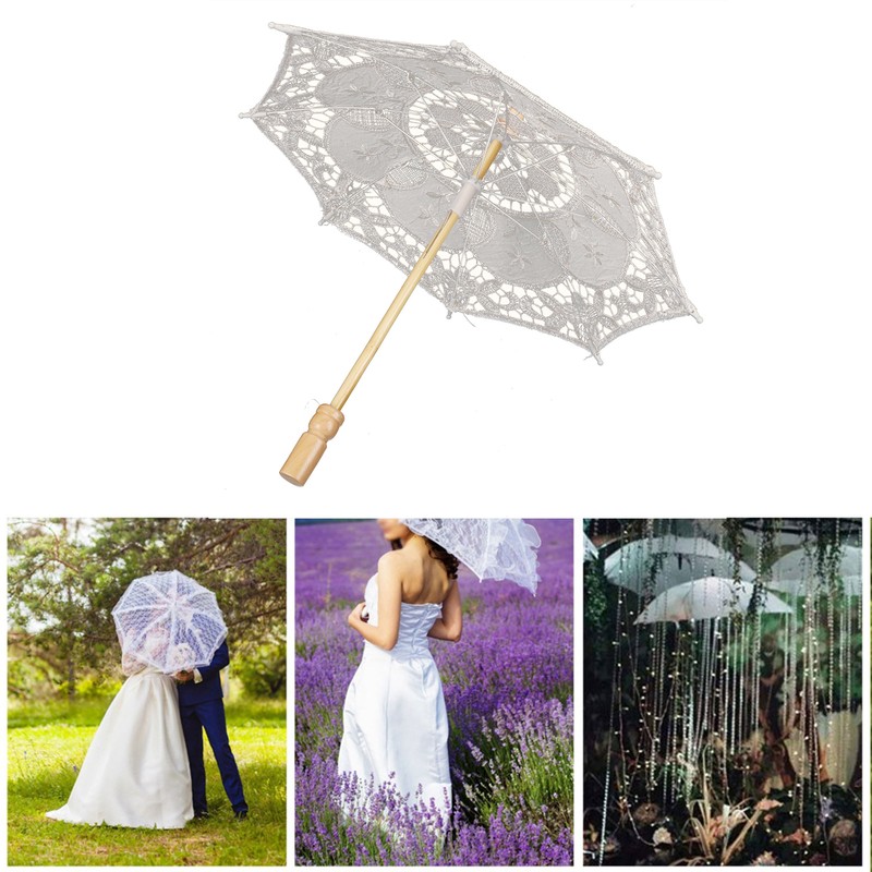 Lace Umbrella Wedding Bridal Parasol Umbrella for Photography Props Wedding