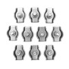 POFET 10 Pack 304 Stainless Steel Bolt Wire Clip, Adjustable
