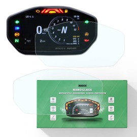 Mogico Motorcycle Nano Glass Dashboard Screen Protector Kit for Ducati Panigale V2 2020+ / Supersport 937 950 / Streetfighter V2 2021+ (2 x Ultra Clear)