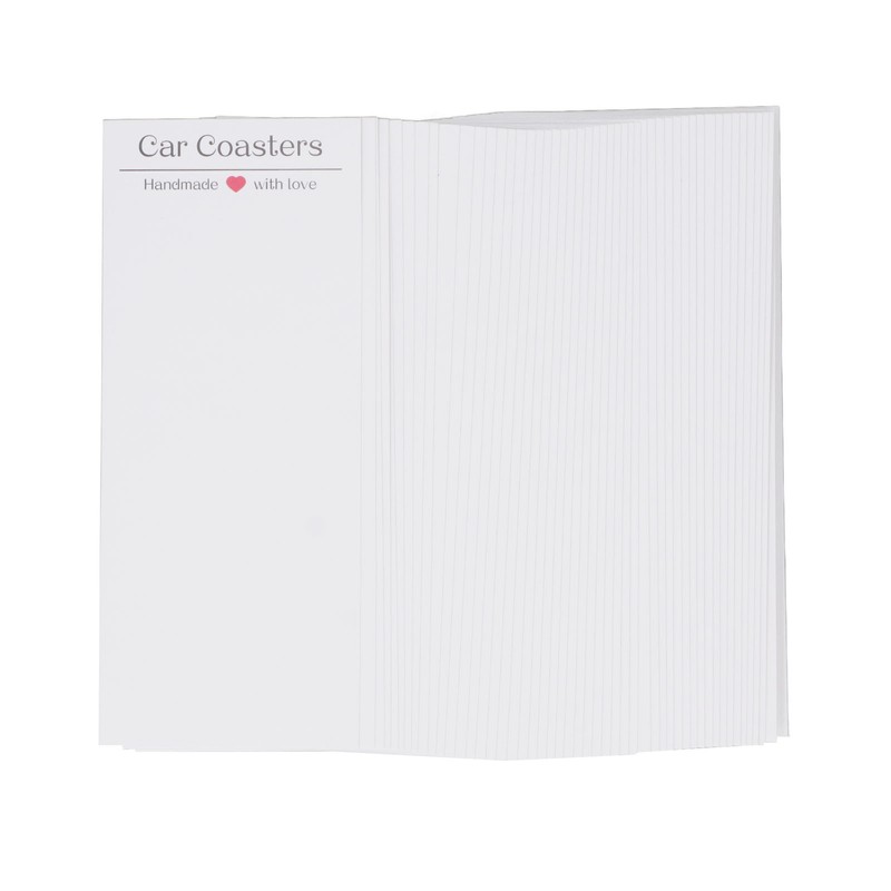 100 Set Car Coaster Packaging White Thick Coaster Display Cards