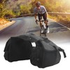 Bicycle Rear Seat Bag Black Large Capacity Canvas Waterproof Elastic