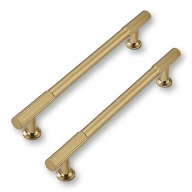 CABDM 2 Pack 6inch(152mm) Center to Center Champagne Bronze Cabinet pulls Solid Heavy-Duty Kitchen Cabinet Handles Drawer Pulls Cupboard Hardware for Cabinets