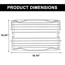 bbq777 Adjustable Turkey Roasting Rack, Poultry Rack for Ovens, Smokers, Grills, Chicken Roasting Rack, V Rack for Turkey Roast Rack, Chrome Plated Meat Rack