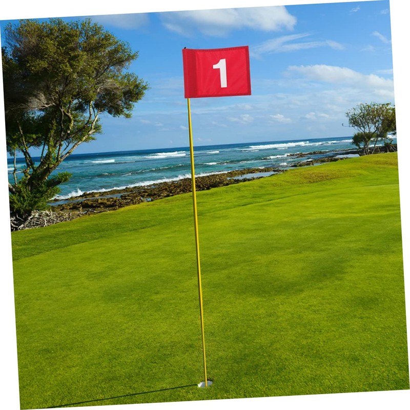 WOONEKY 2Pcs Flags Practical Putting Training Flags with Print for