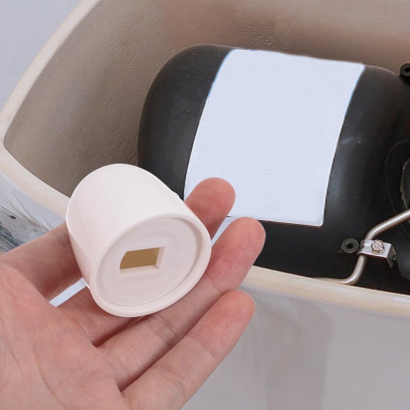 ARTIBETTER Toilet Bowl Bolt Covers 6pcs Round Plastic Caps White