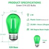 GUILEDUO 15 Pack S14 LED String Light Bulbs, Shatterproof 2