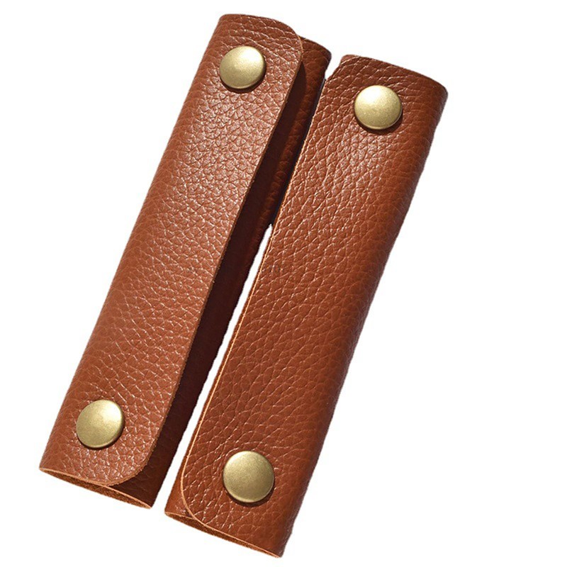 2Pcs Soft Luggage Handle Wrap PU Leather Handbag Handle Covers