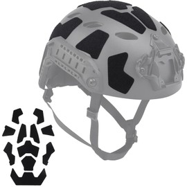 Qavctw 11Pcs Tactical Helmet Hook and Loop Fastener Set Helmets Magic Sticker DIY Kit For Fast High-Cut Helmet Accessories (Black)