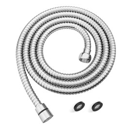JOMOO 118-Inch Extra Long Shower Hose, Stainless Steel Handheld Shower Hose Extension with Brass Fittings & EPDM Inner Tube – Anti-Kink, Leakproof, Flexible Shower Head Hose Replacement, Chrome