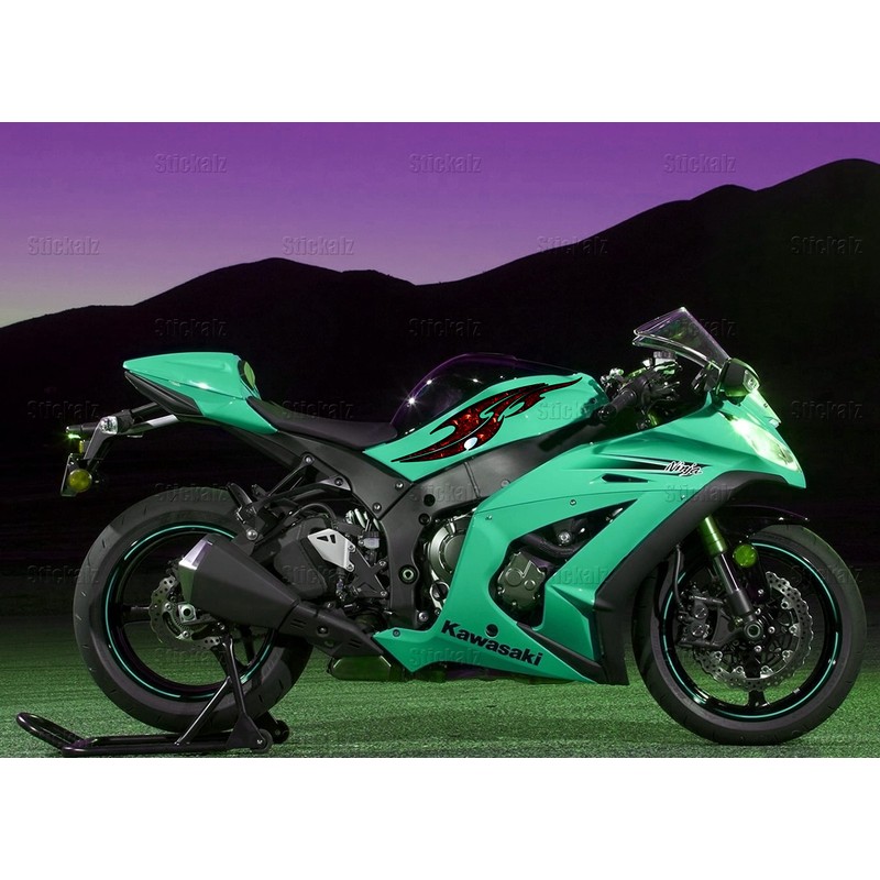 Skull Crotch Rocket Full Color Decal, Bike Side Graphics, Skeleton