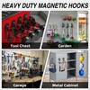 6 Pack Heavy Duty Storage Magnetic Utility Hooks Large Garage