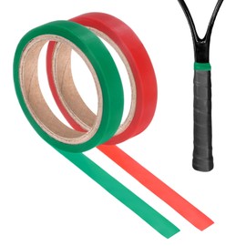 M METERXITY 2-Pack Grip Finishing Tape PVC Racket Wrap Grip Racquet Finishing Tapes for Pickleball/Racquetball/Badminton/Squash/Baseball Bat Handle Green, Red