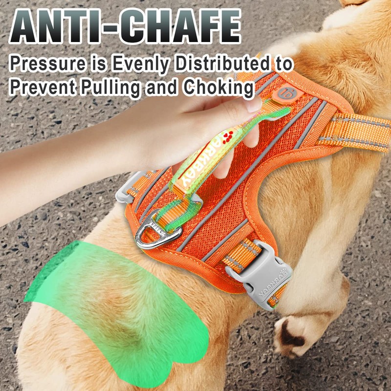 BARKBAY No Pull Dog Harness Large Reflective Dog Harness with