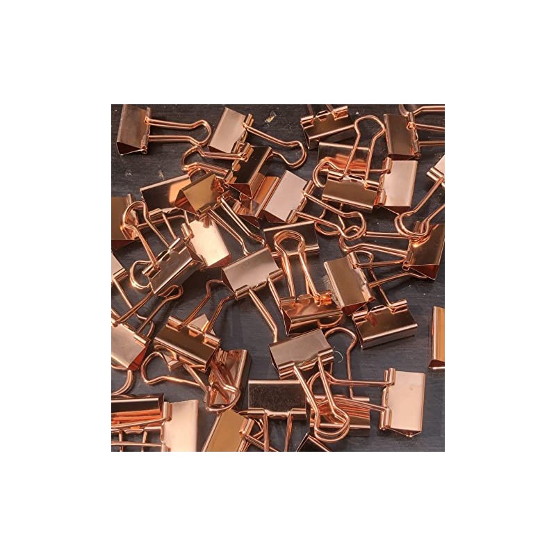15mm Rose Gold Metal Binder Foldback Clips Bulldog/Paper Clips/Binder Clips