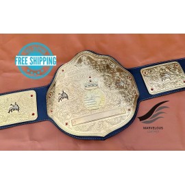 Unbranded Big Gold World Heavyweight Championship Wrestling Belt Replica 2mm Brass Adult